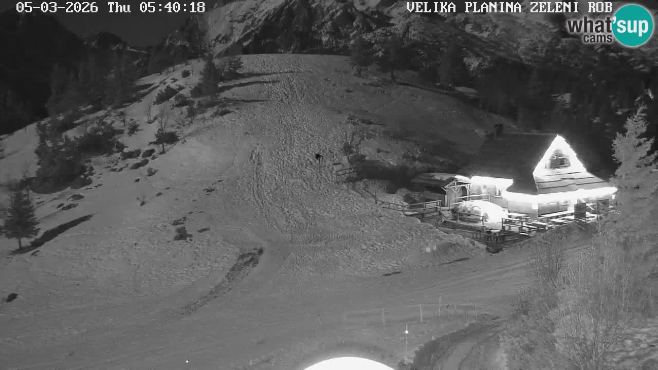 Zeleni Rob | Webcam en vivo Velika Planina