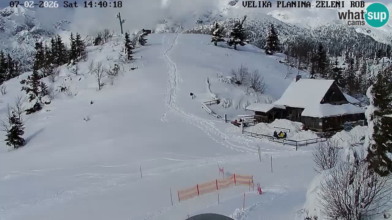 Zeleni Rob – kamera v živo | Velika Planina