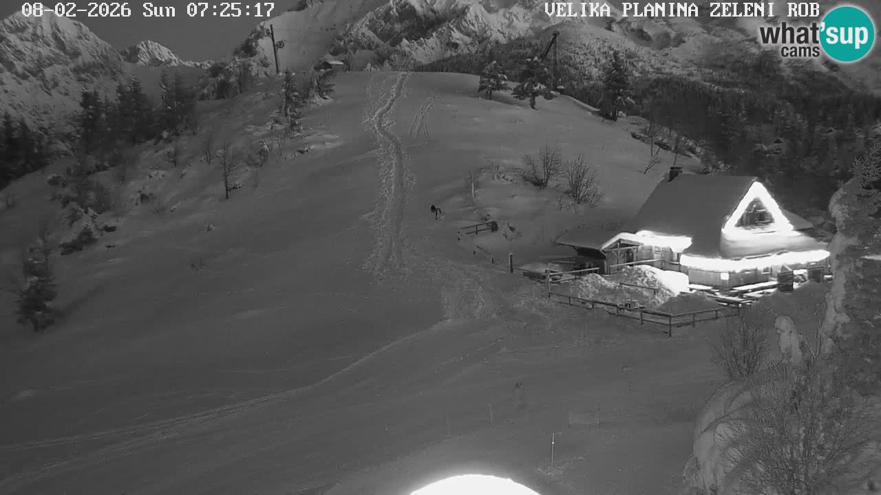 Zeleni Rob – kamera v živo | Velika Planina
