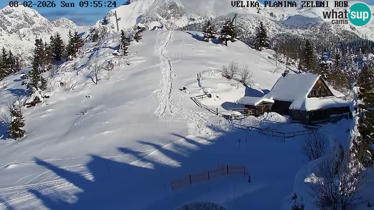 Zeleni Rob – kamera v živo | Velika Planina