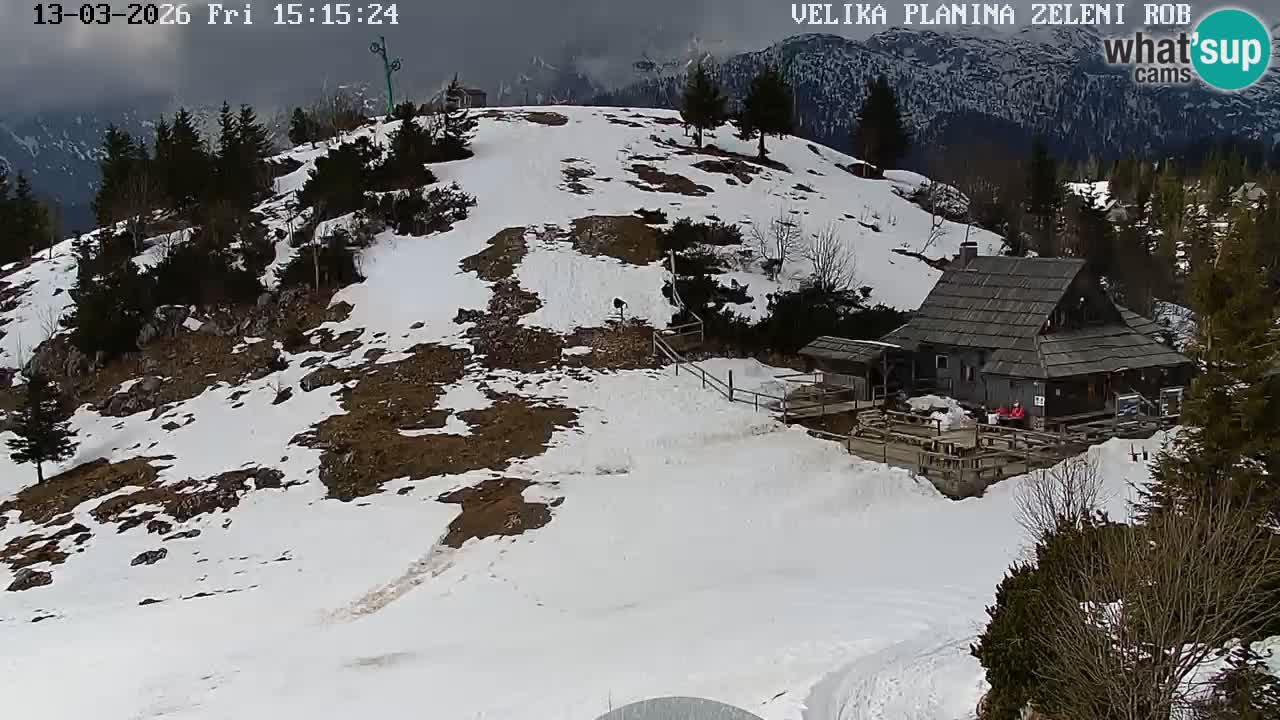Zeleni Rob – kamera v živo | Velika Planina