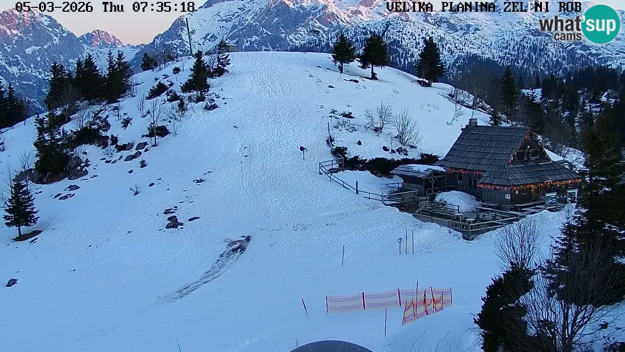Zeleni Rob – kamera v živo | Velika Planina