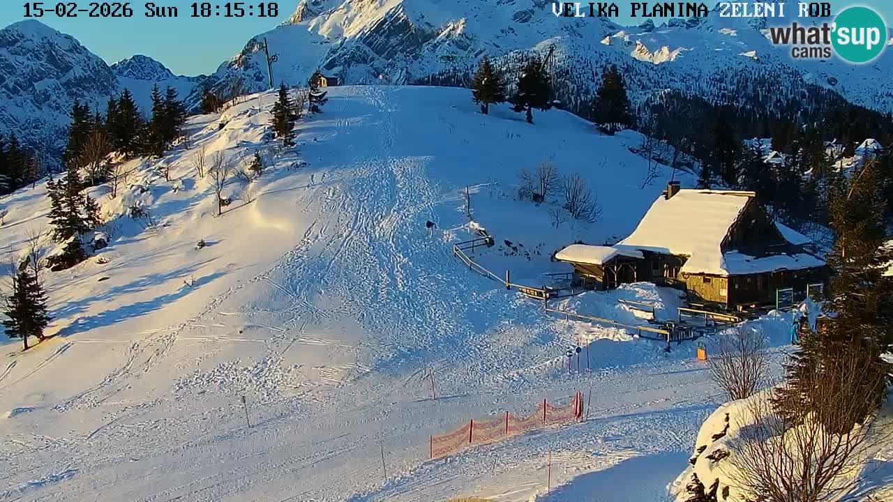 Zeleni Rob | Webcam en vivo Velika Planina