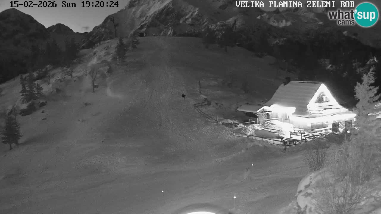 Zeleni Rob – kamera v živo | Velika Planina