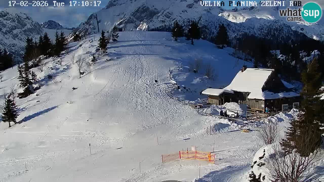 Zeleni Rob | Webcam en vivo Velika Planina