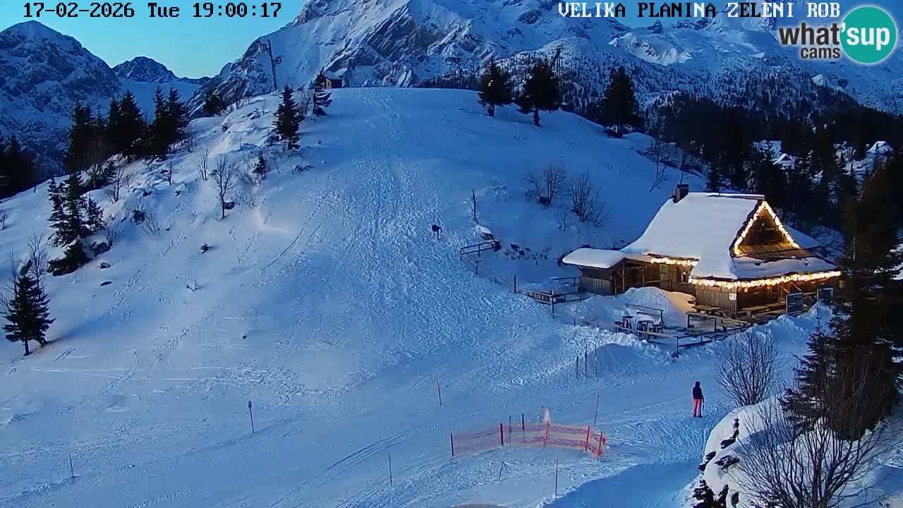 Zeleni Rob | Webcam en vivo Velika Planina