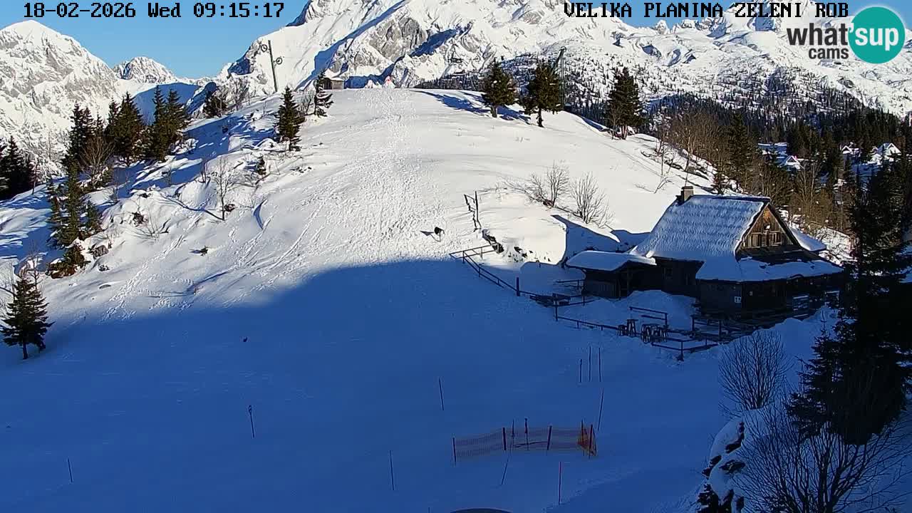 Zeleni Rob | Webcam en vivo Velika Planina