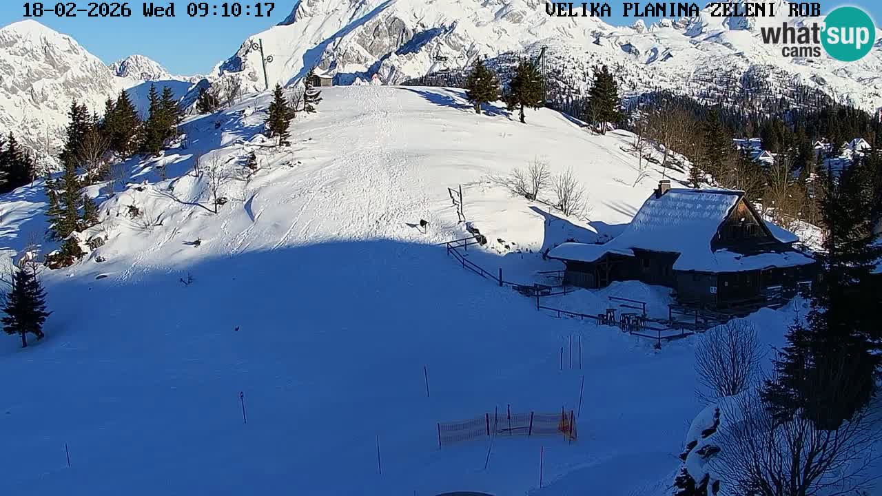 Zeleni Rob – kamera v živo | Velika Planina