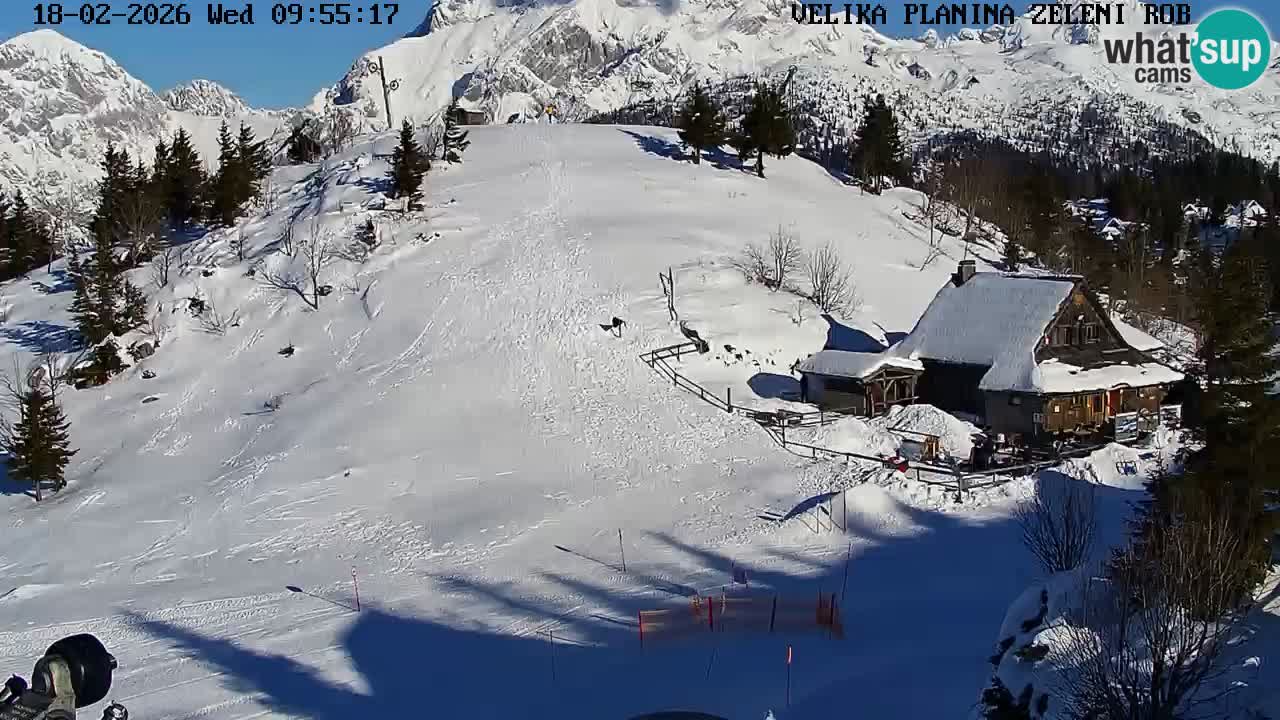 Zeleni Rob – kamera v živo | Velika Planina