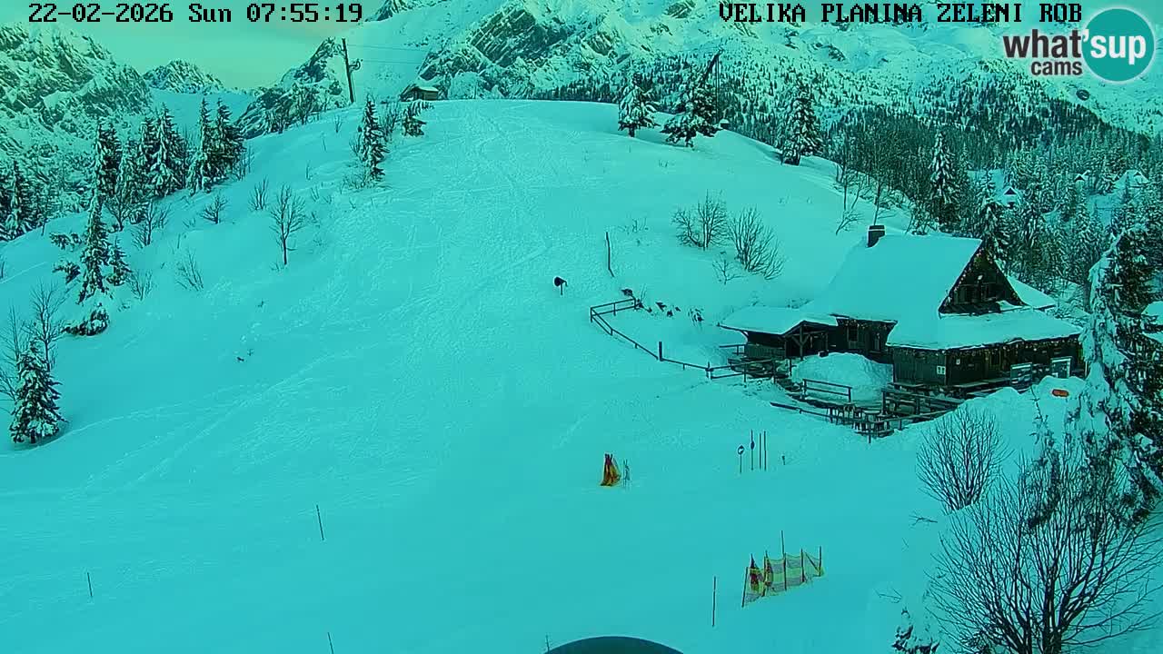 Zeleni Rob – kamera v živo | Velika Planina