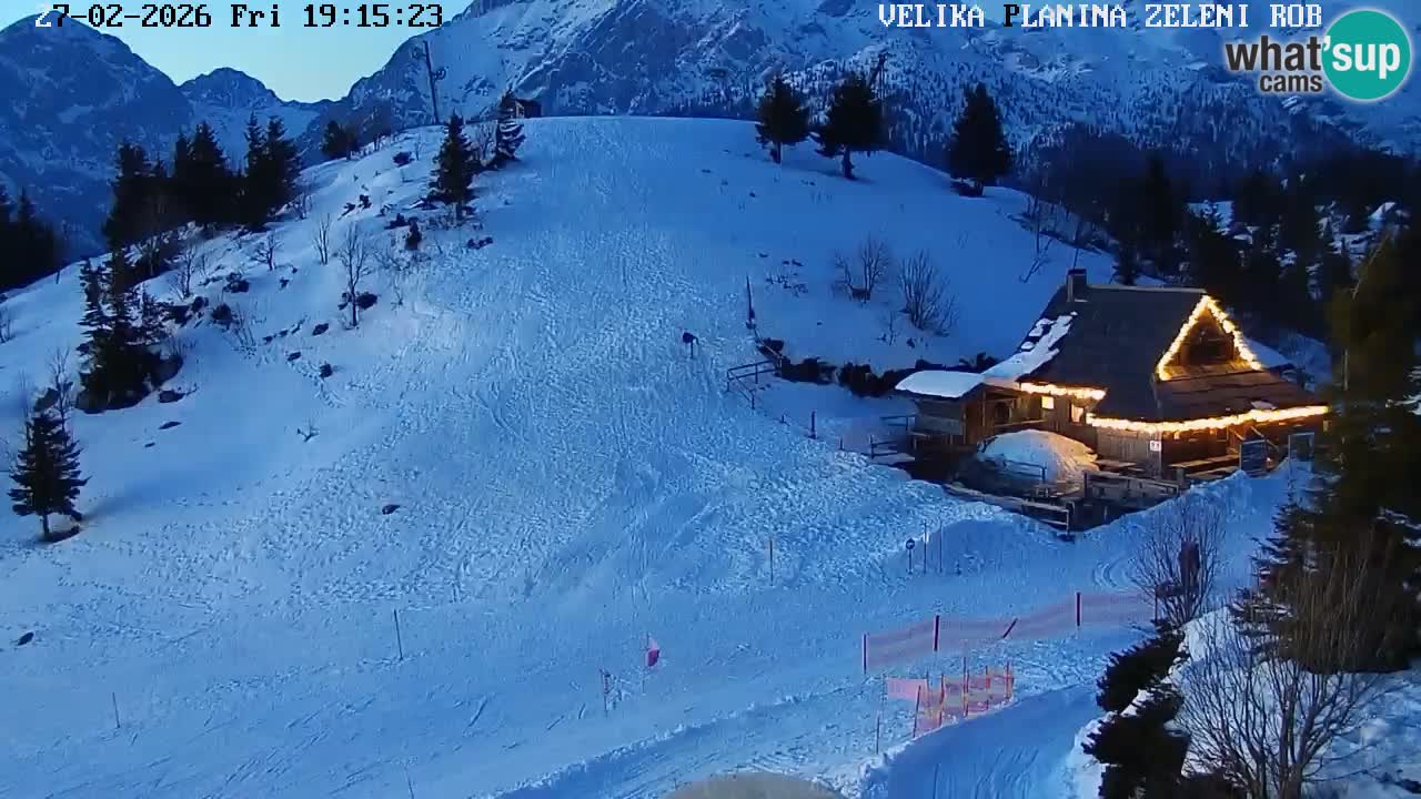 Zeleni Rob | Webcam en vivo Velika Planina