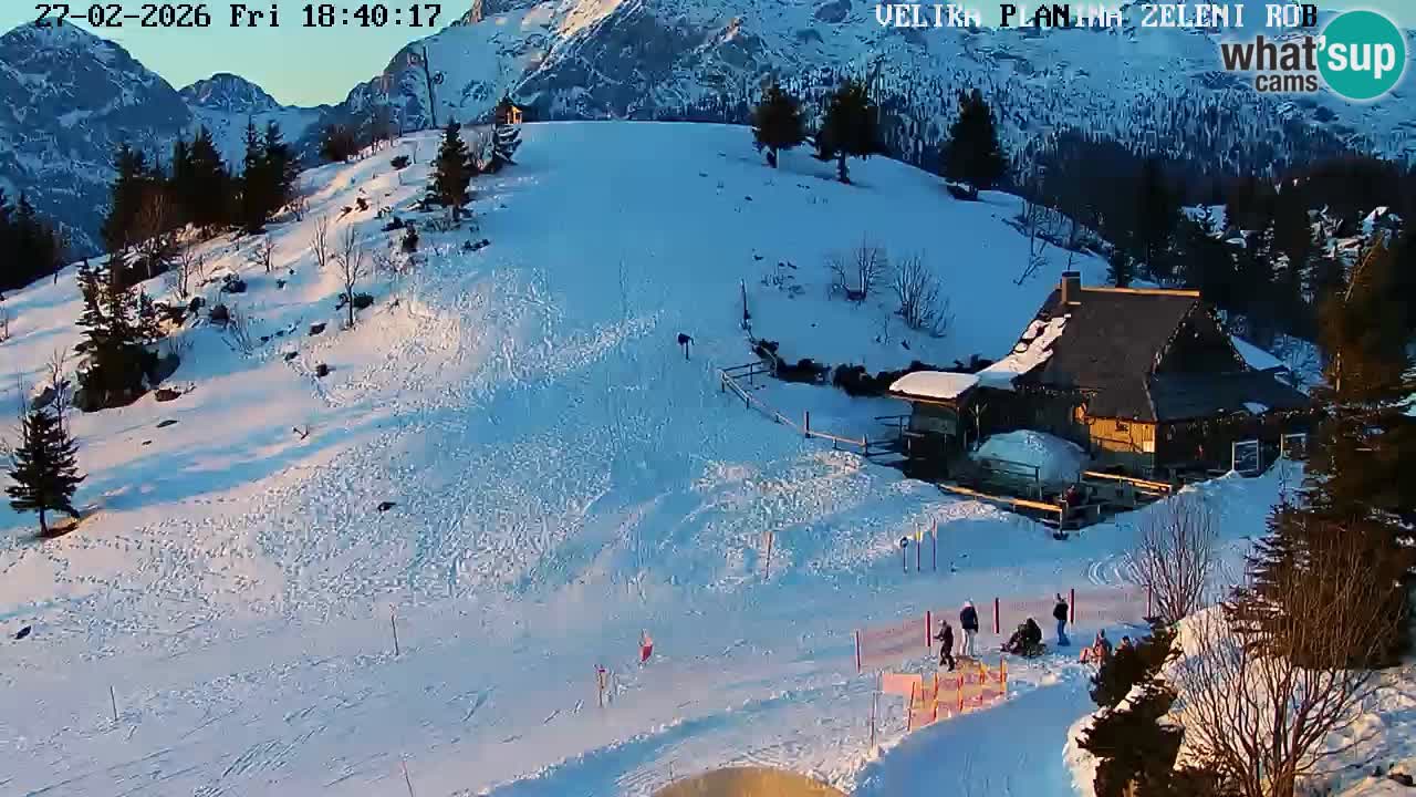 Zeleni Rob – kamera v živo | Velika Planina