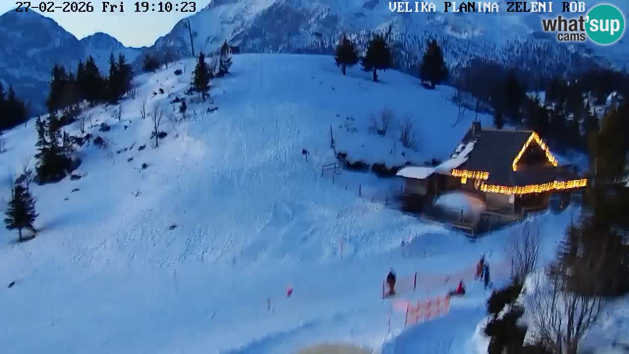 Zeleni Rob | Webcam en vivo Velika Planina
