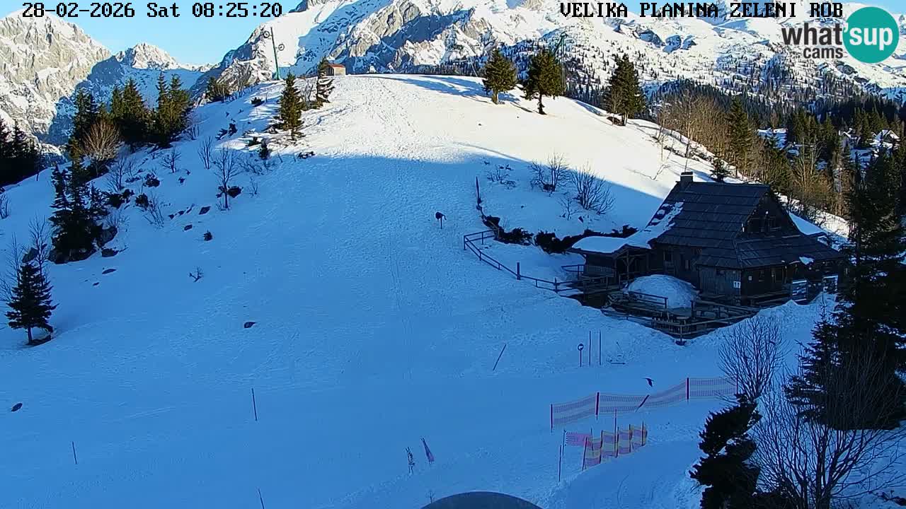 Zeleni Rob | Webcam en vivo Velika Planina
