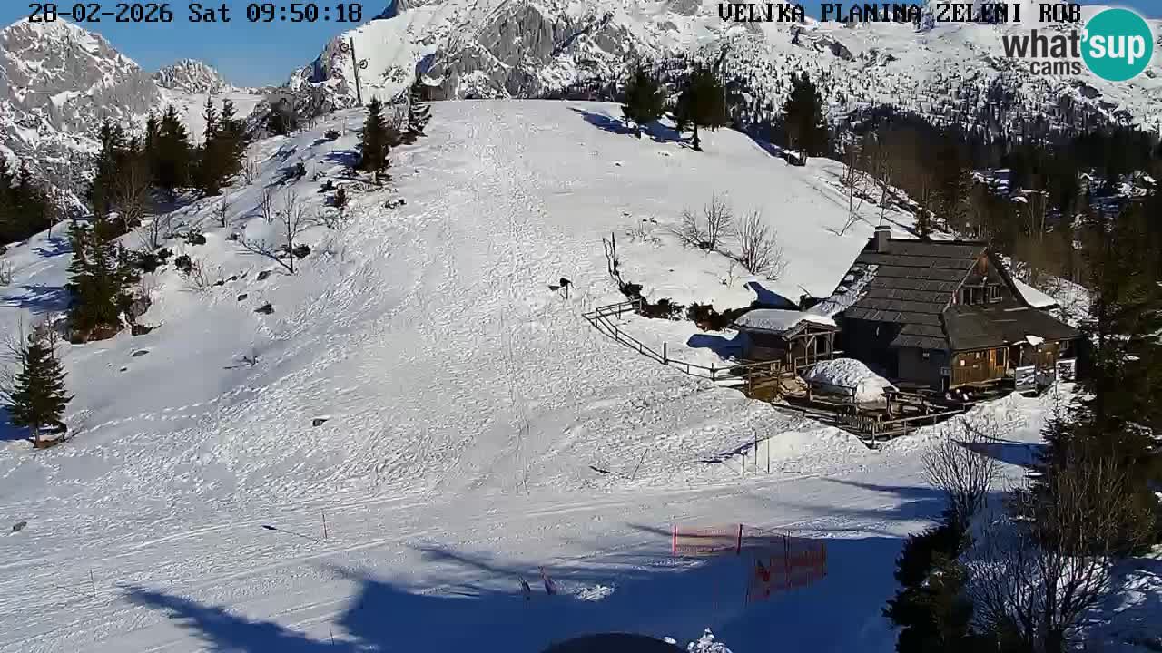 Zeleni Rob | Webcam en vivo Velika Planina