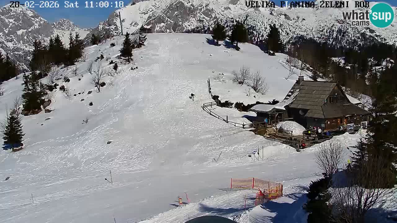 Zeleni Rob – kamera v živo | Velika Planina