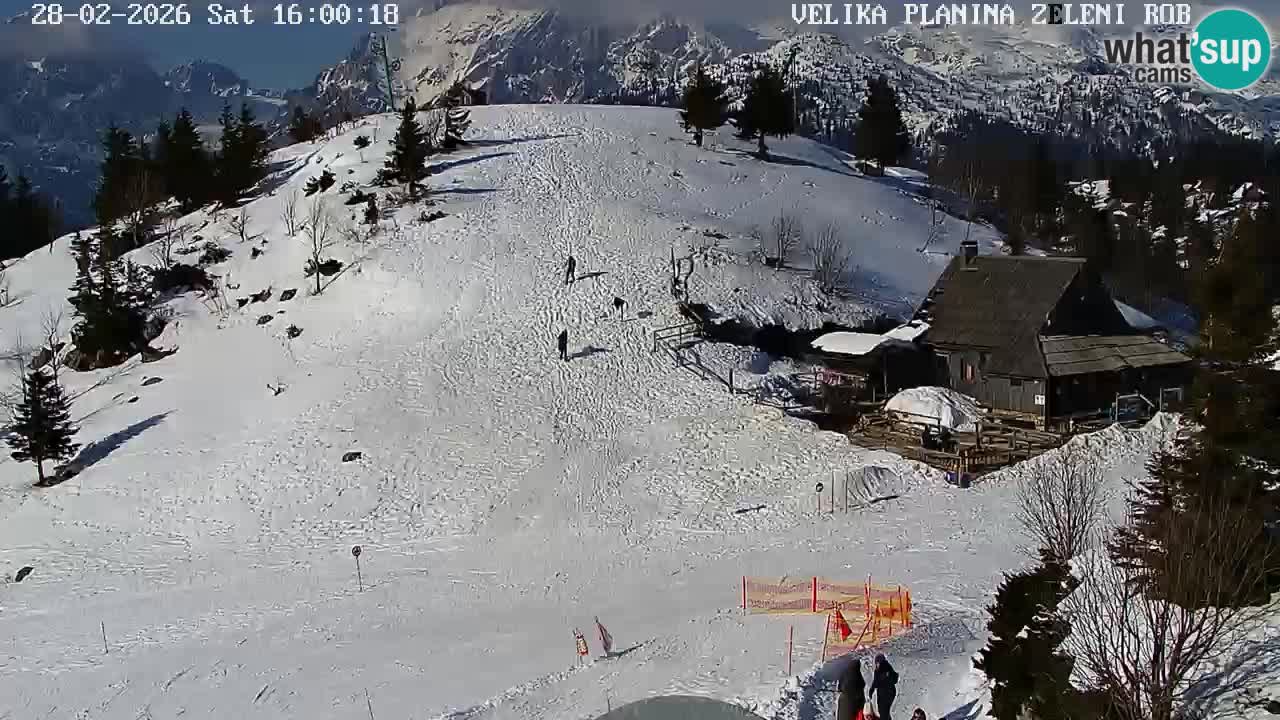 Zeleni Rob – kamera v živo | Velika Planina