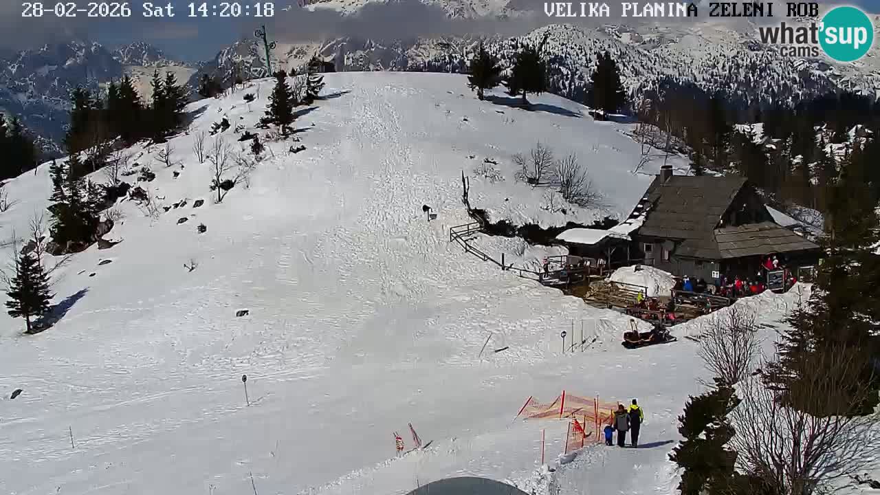 Zeleni Rob | Webcam en vivo Velika Planina