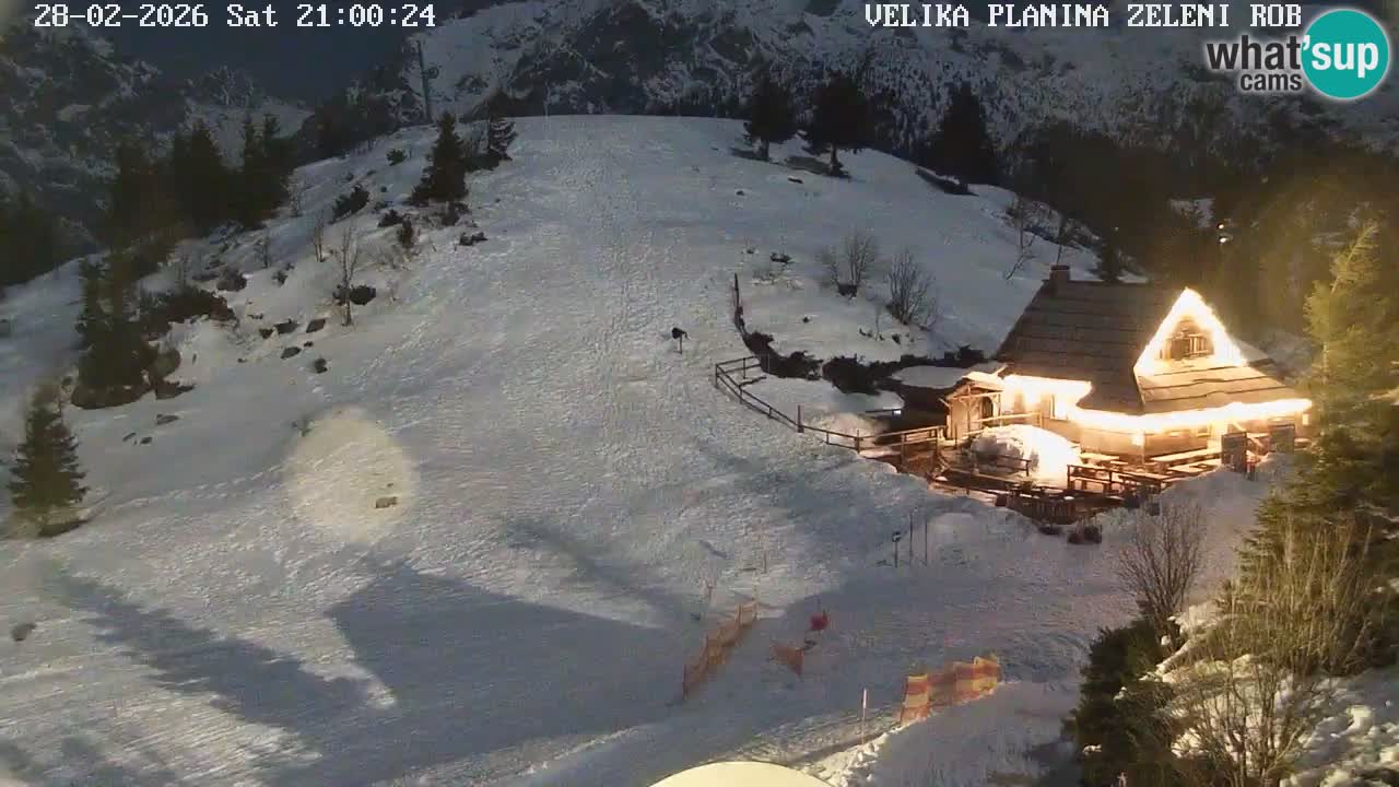 Zeleni Rob – kamera v živo | Velika Planina