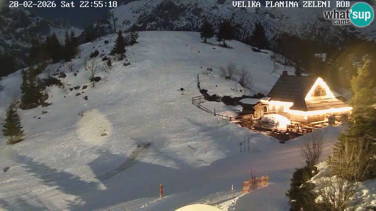 Zeleni Rob | Webcam en vivo Velika Planina