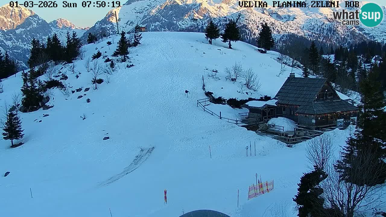 Zeleni Rob | Webcam en vivo Velika Planina