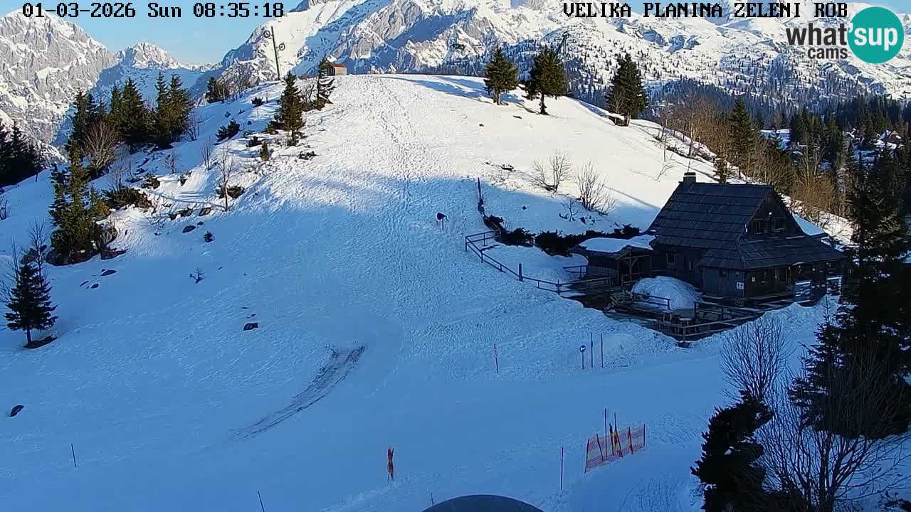 Zeleni Rob – kamera v živo | Velika Planina