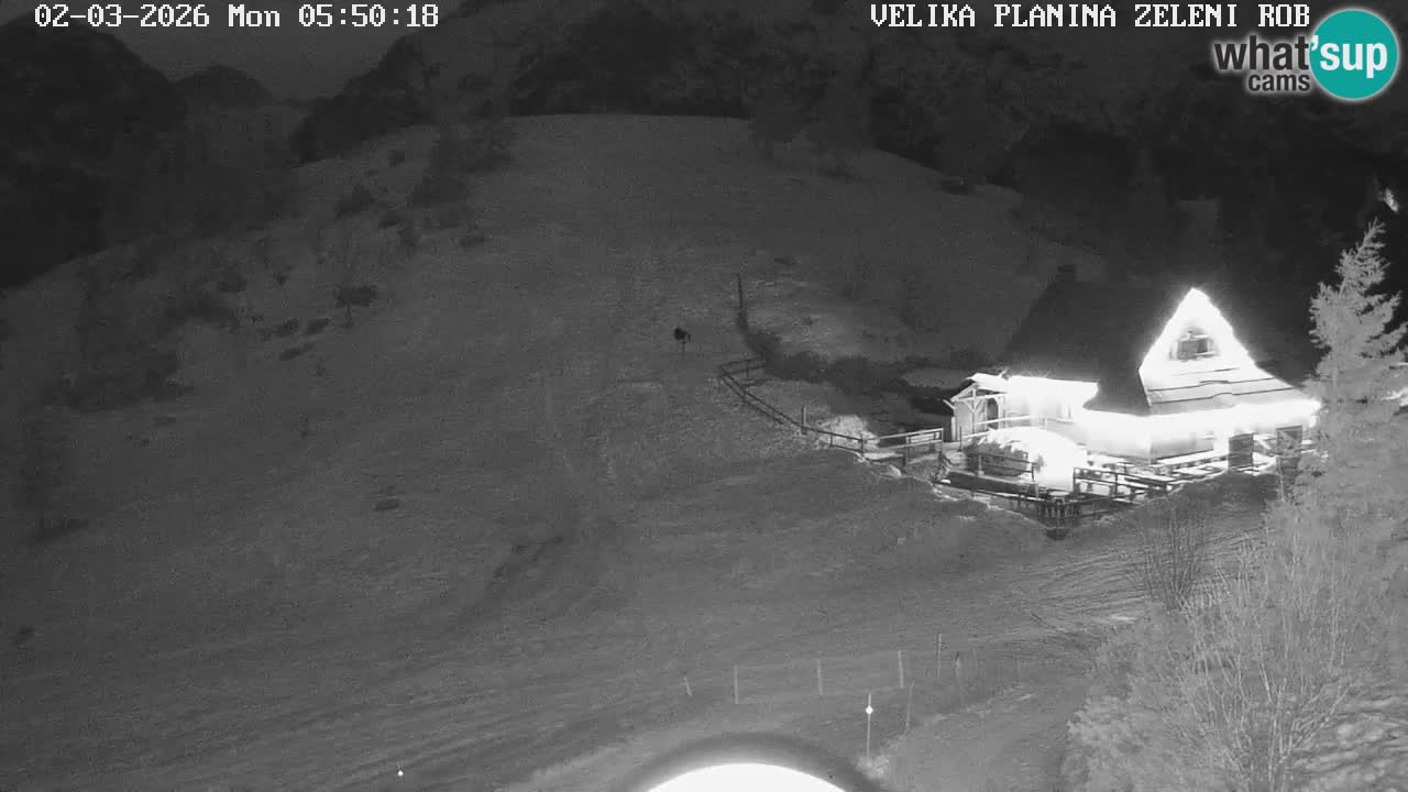 Zeleni Rob | Webcam en vivo Velika Planina