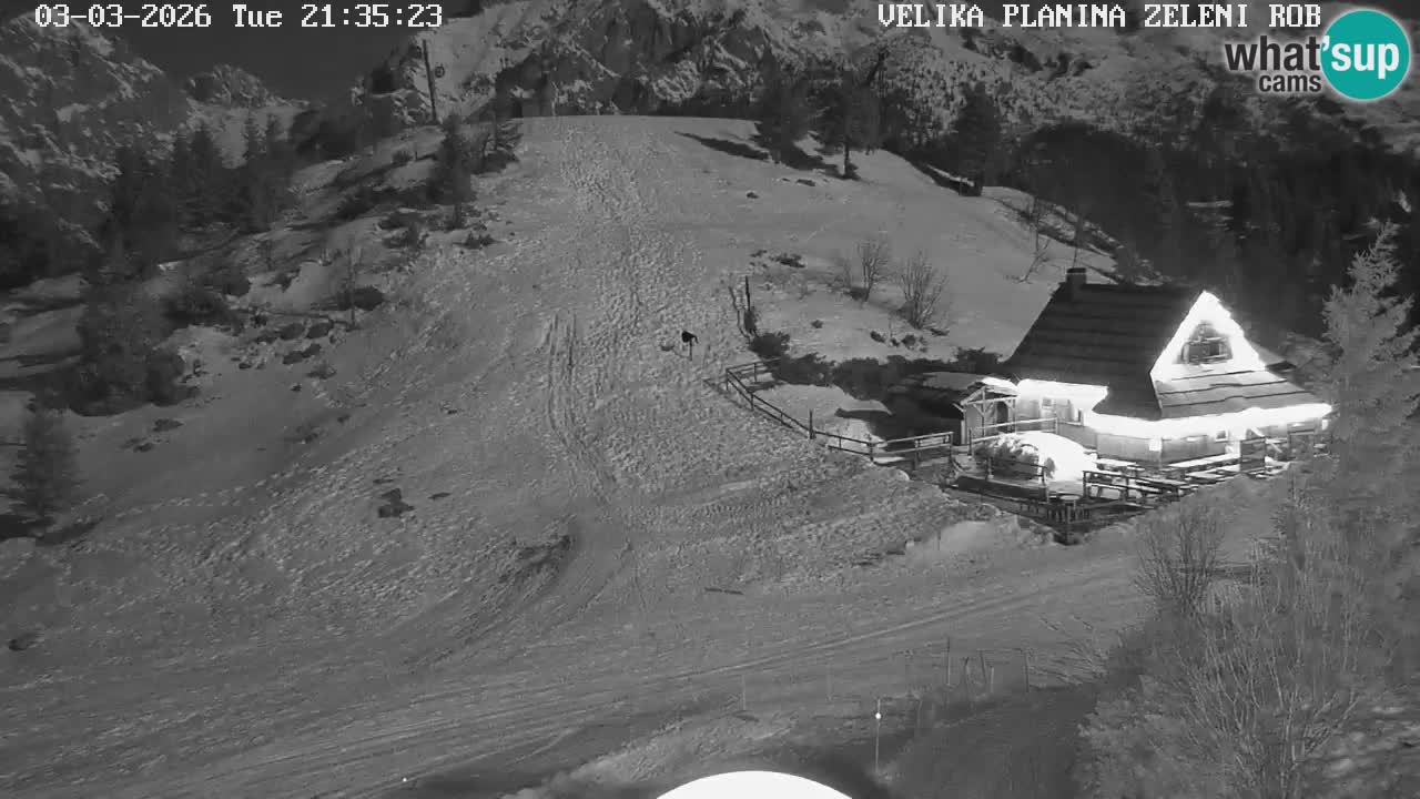 Zeleni Rob – kamera v živo | Velika Planina