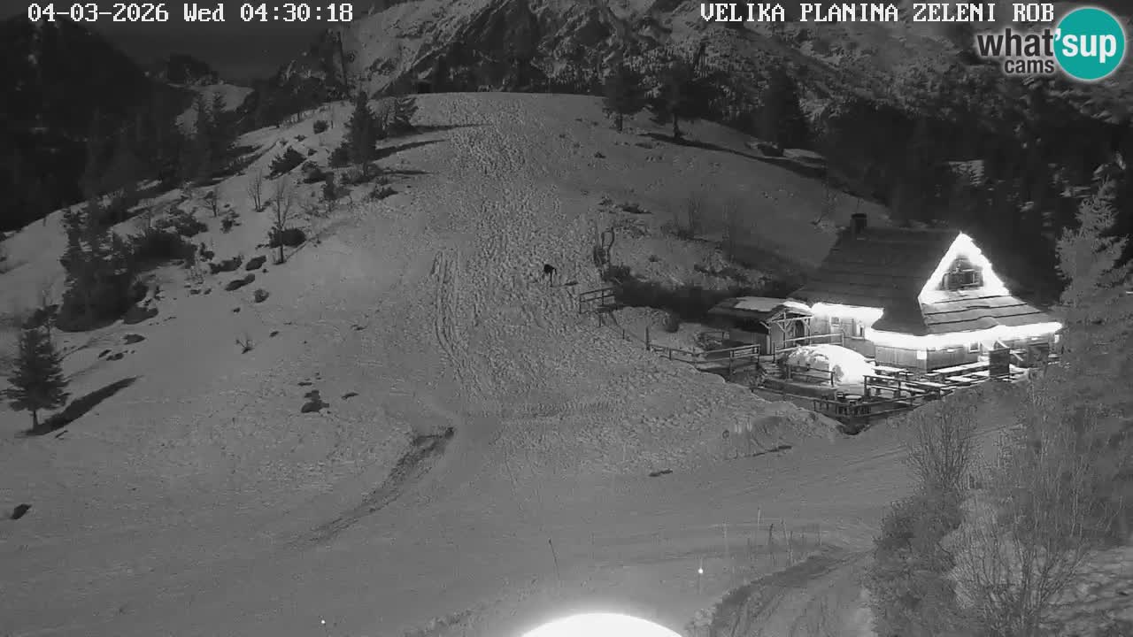 Zeleni Rob | Webcam en vivo Velika Planina