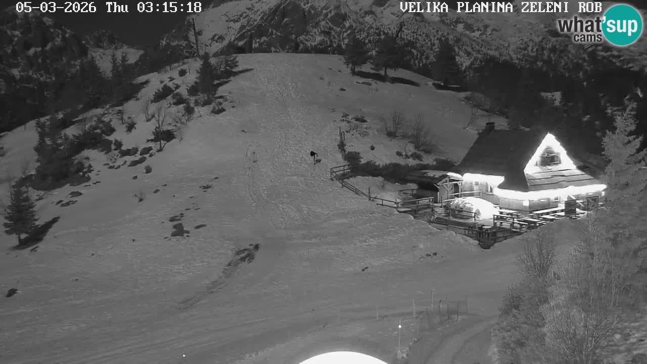 Zeleni Rob – kamera v živo | Velika Planina