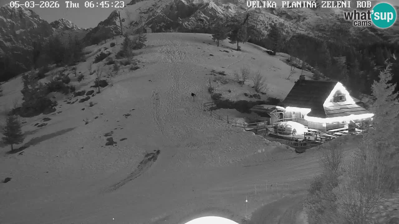 Zeleni Rob – kamera v živo | Velika Planina