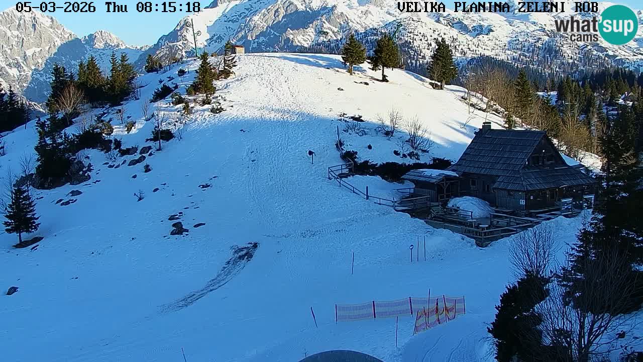 Zeleni Rob | Webcam en vivo Velika Planina