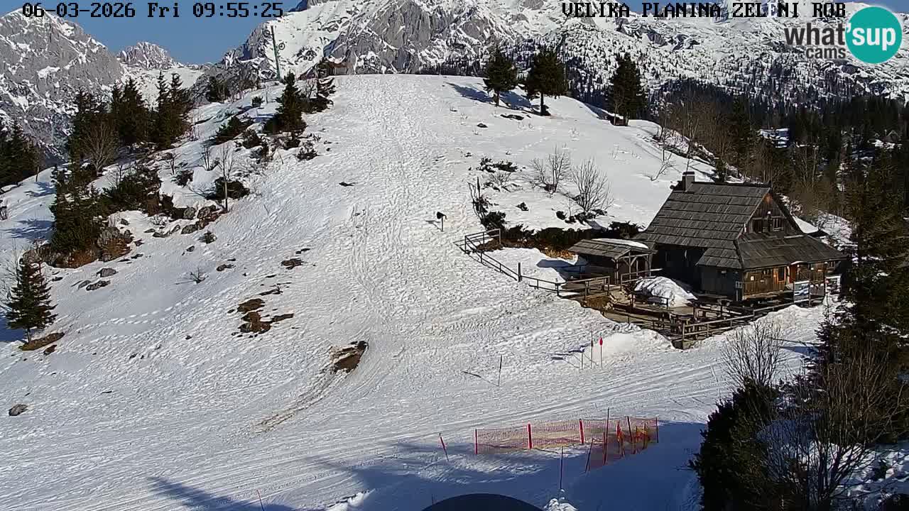 Zeleni Rob – kamera v živo | Velika Planina