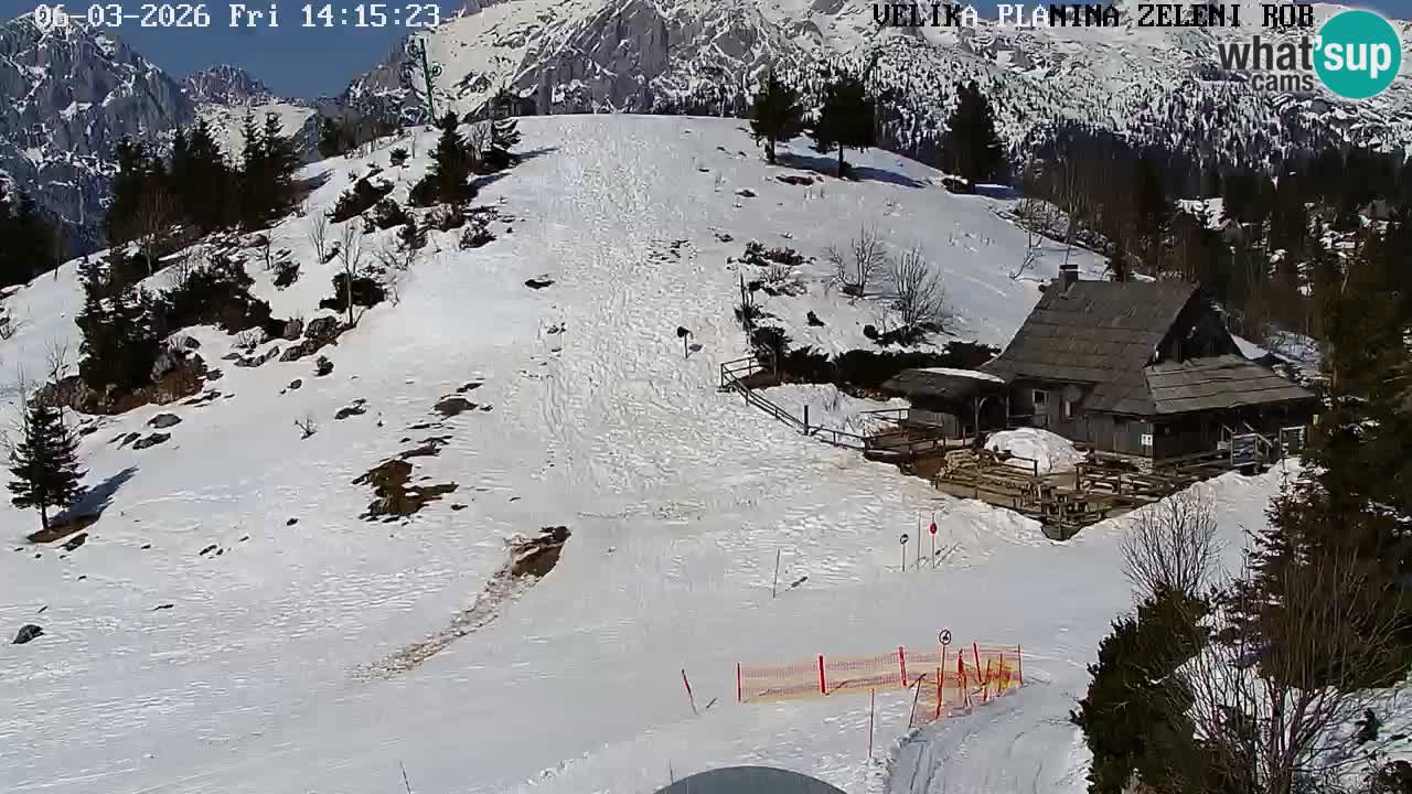 Zeleni Rob – kamera v živo | Velika Planina