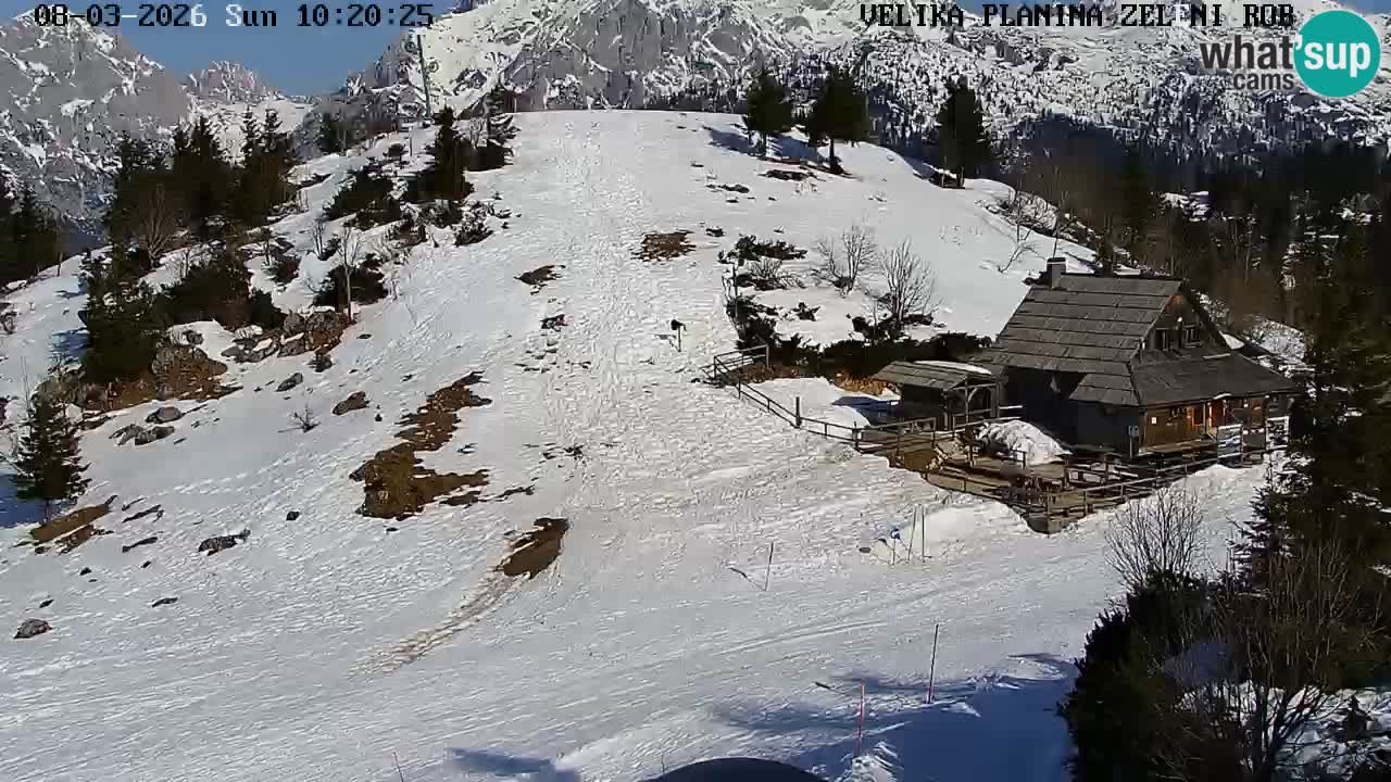 Zeleni Rob | Webcam en vivo Velika Planina
