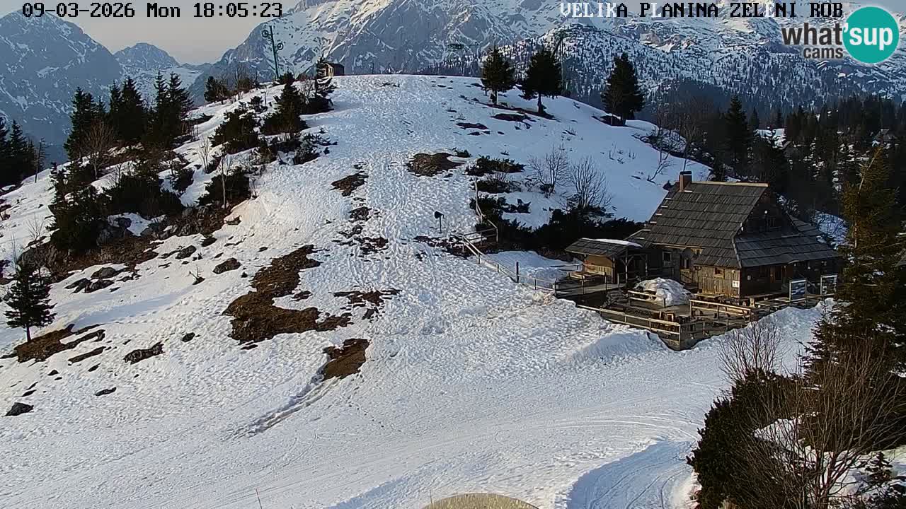 Zeleni Rob – kamera v živo | Velika Planina