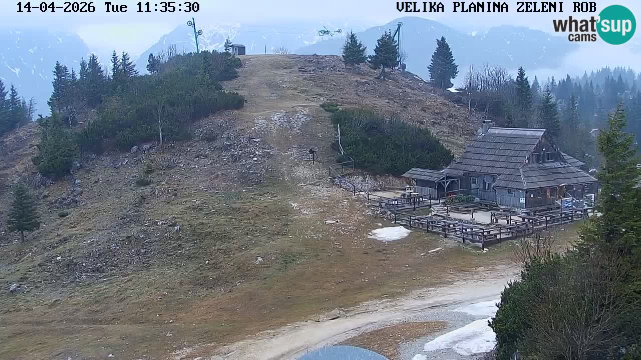 Zeleni Rob – kamera v živo | Velika Planina