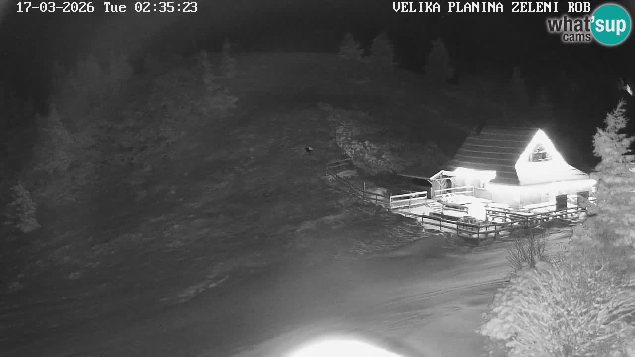 Zeleni Rob – kamera v živo | Velika Planina