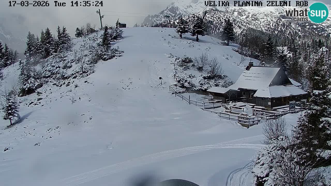 Zeleni Rob | Webcam en vivo Velika Planina