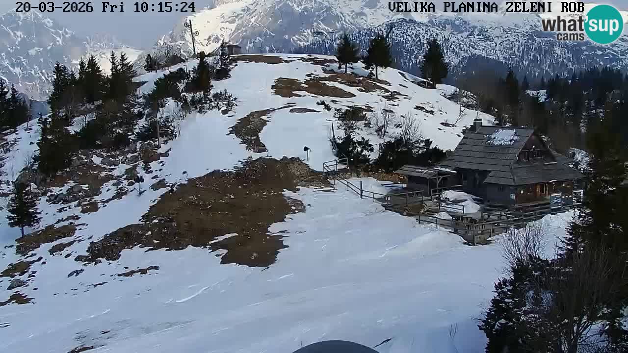 Zeleni Rob – kamera v živo | Velika Planina