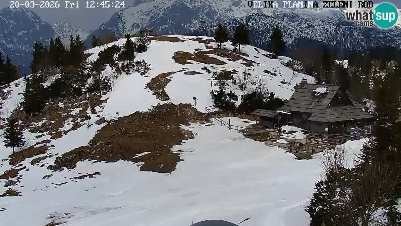 Zeleni Rob – kamera v živo | Velika Planina