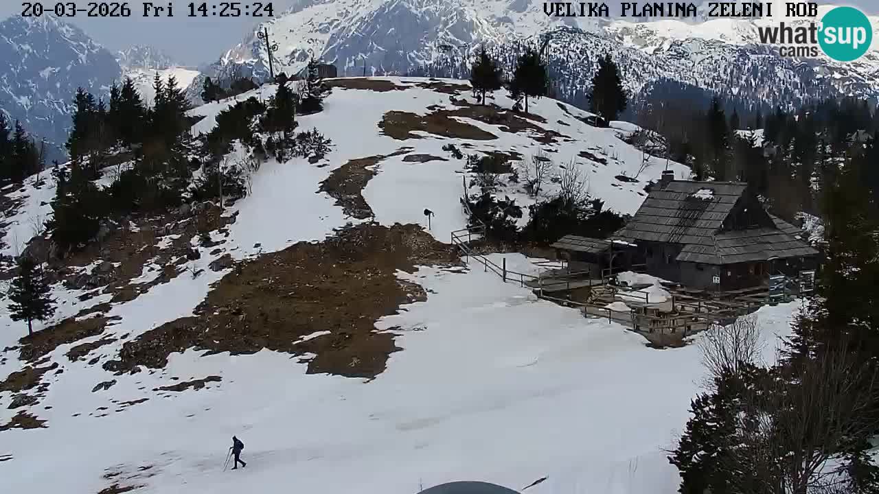 Zeleni Rob – kamera v živo | Velika Planina