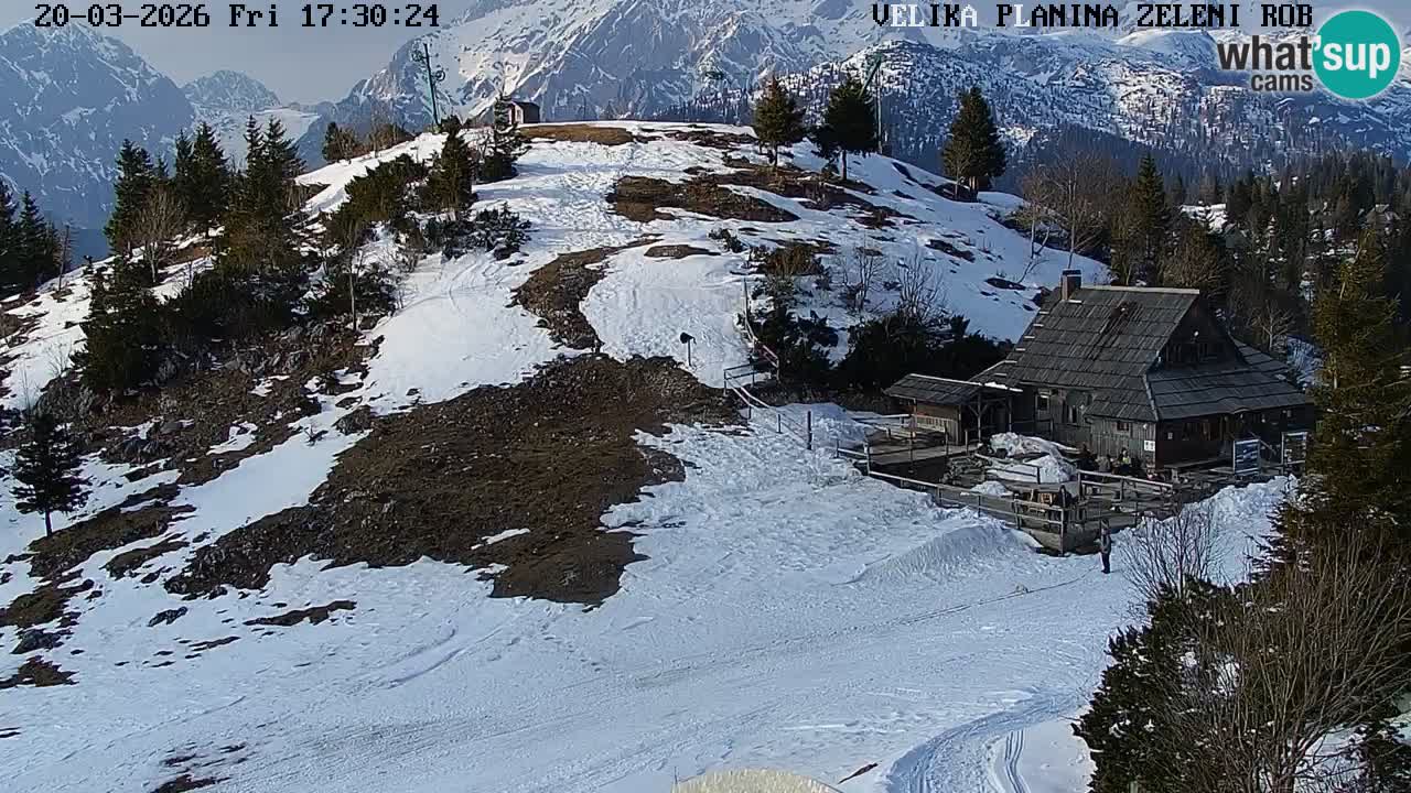 Zeleni Rob | Webcam en vivo Velika Planina