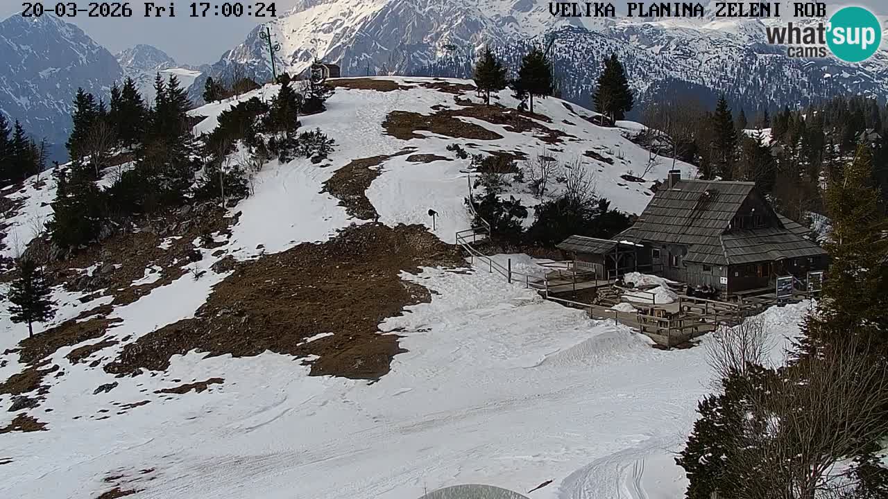 Zeleni Rob | Webcam en vivo Velika Planina
