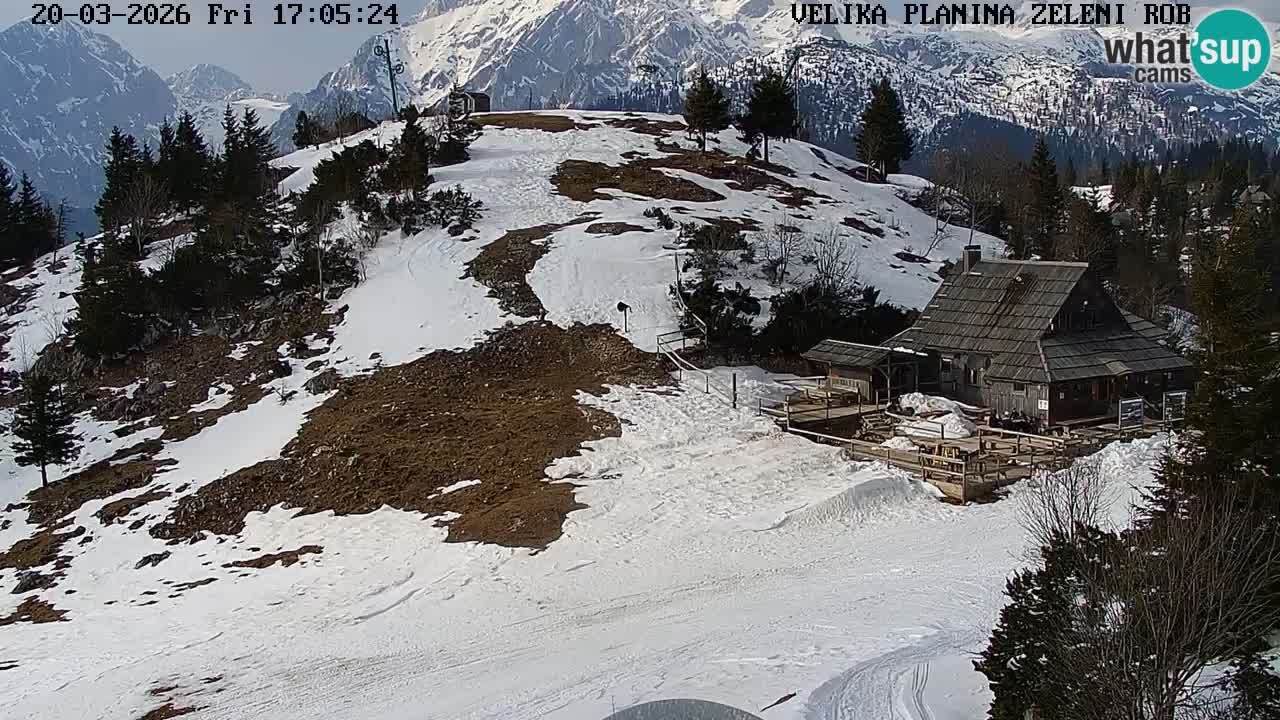 Zeleni Rob | Webcam en vivo Velika Planina