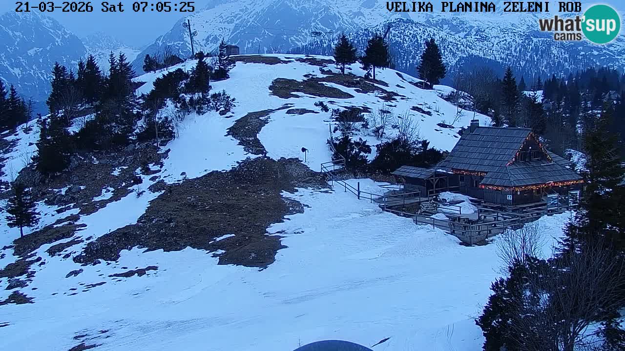 Zeleni Rob | Webcam en vivo Velika Planina