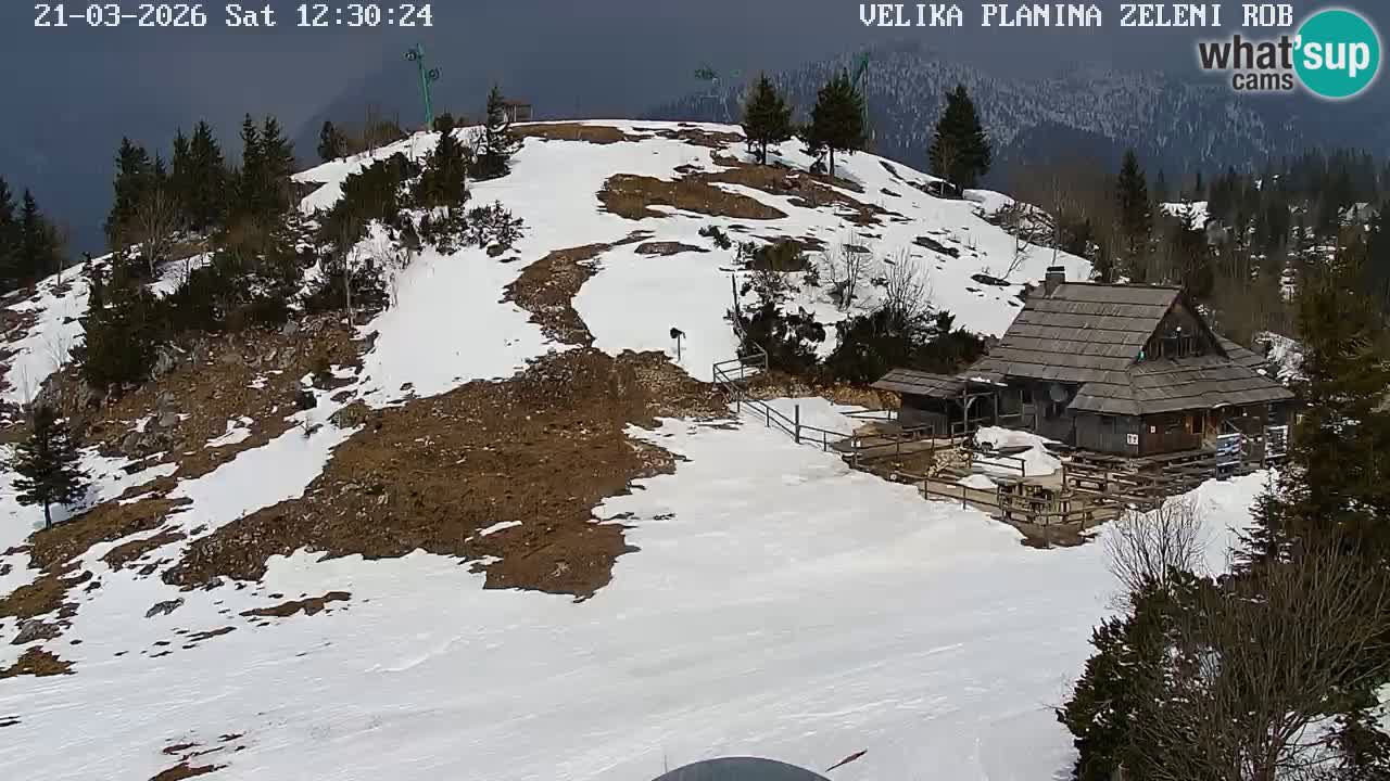 Zeleni Rob | Webcam en vivo Velika Planina