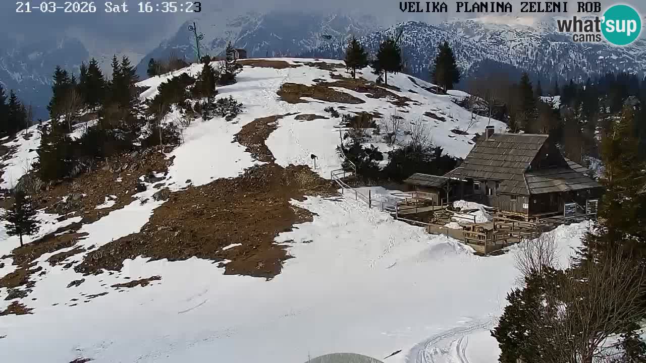 Zeleni Rob | Webcam en vivo Velika Planina