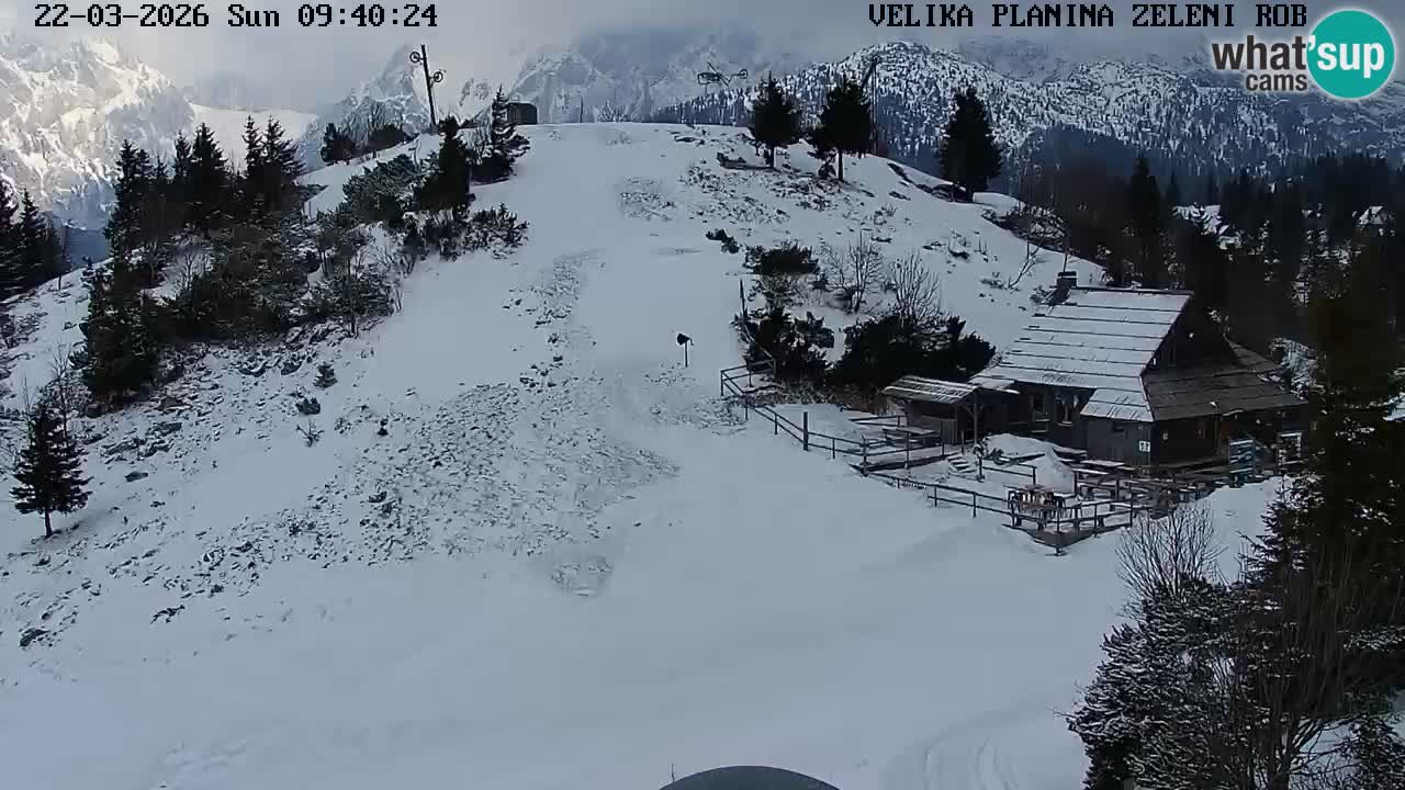 Zeleni Rob | Webcam en vivo Velika Planina