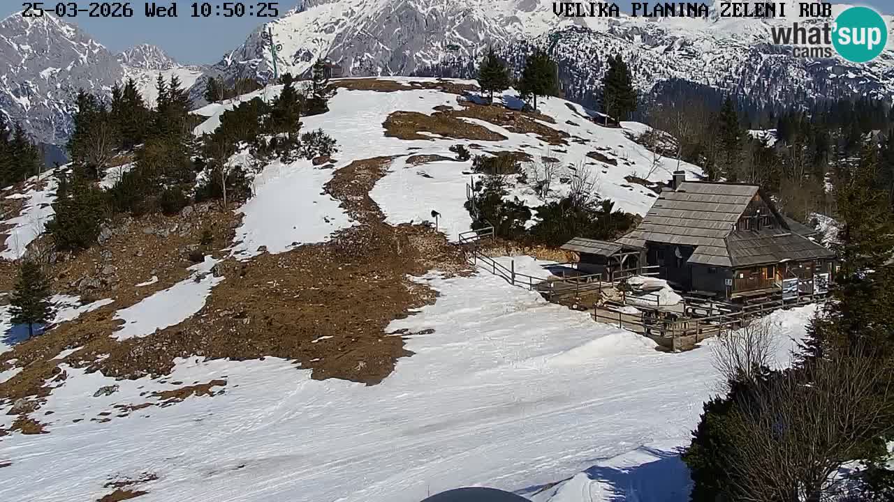 Zeleni Rob | Webcam en vivo Velika Planina